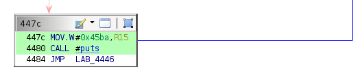 Failing conditional branch.