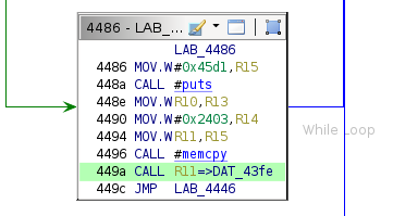 Register indirect call.